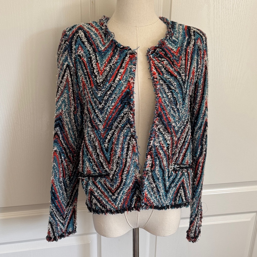 IRO Multicolor Textured Knit Jacket